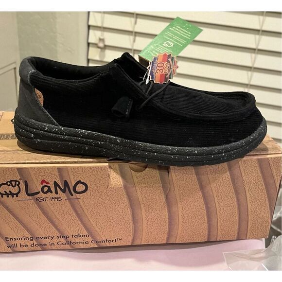 LAMO Paul LamoLite Shoes Men's Size 10 Black Corduroy NEW - Picture 10 of 13